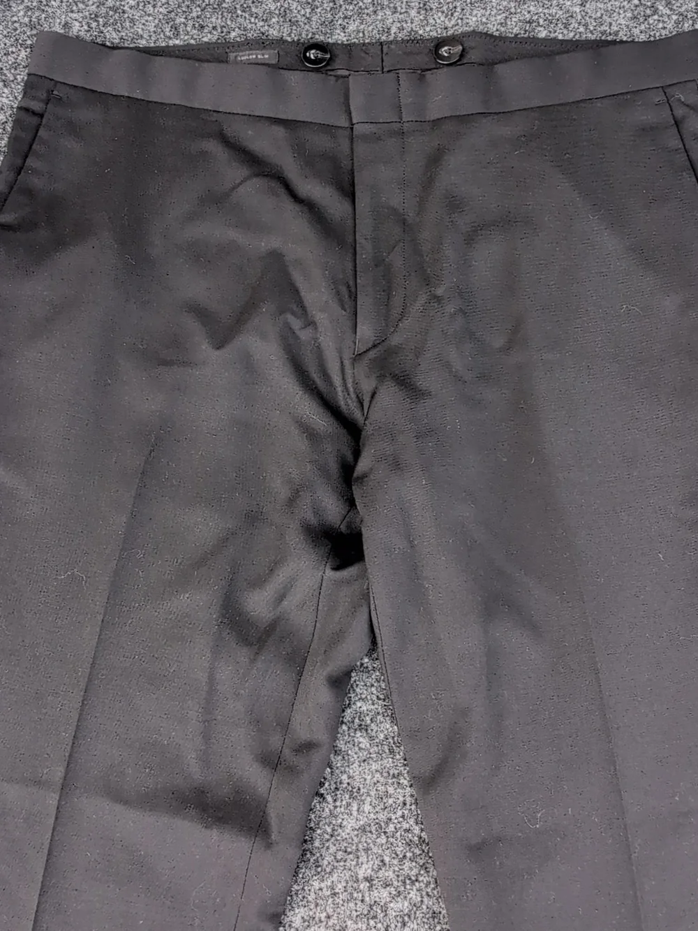 J Crew Ludlow Pants Mens 36x32 Black Slim Tollegno 1900 Wool Pleated Stretch